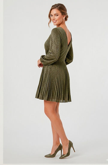 Enterizo de Fiesta Brillanté Modelo ADELE con Mangas Abullonadas