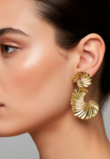 Aretes Aurora Argolla Concha Bohemio