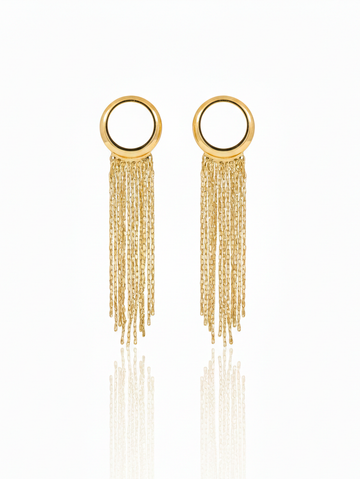Aretes Cascada Daniela Largos Dorados