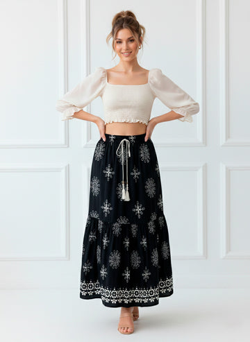 Top Corrugado Eva Mangas Cortas Abullonadas y Textura Elástica