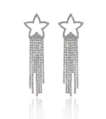 Aretes Colgantes Paula Estrellas con Cristales